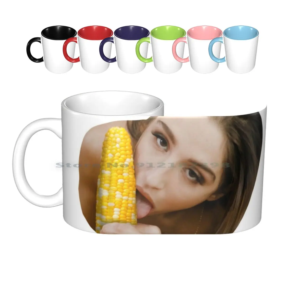 Abella Danger-Cornstars Series Ceramic Mugs Coffee Cups Milk Tea Mug Corn Mia Sucking Hardcore Glasses Breast Pussy Teen Bikini