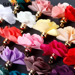 GUFEATHER L21,jewelry accessories,hand made,charms,copper,fabric,jewelry making findings,flower shape,diy pendants,10pcs/lot