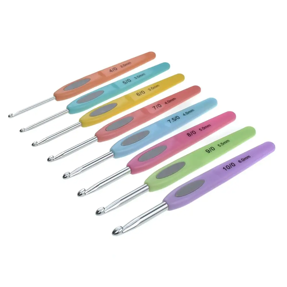 

8 pcs aluminum knitting and crochet tools and accessories Crochet hooks so weave set of knitting needles sewing kit so weave