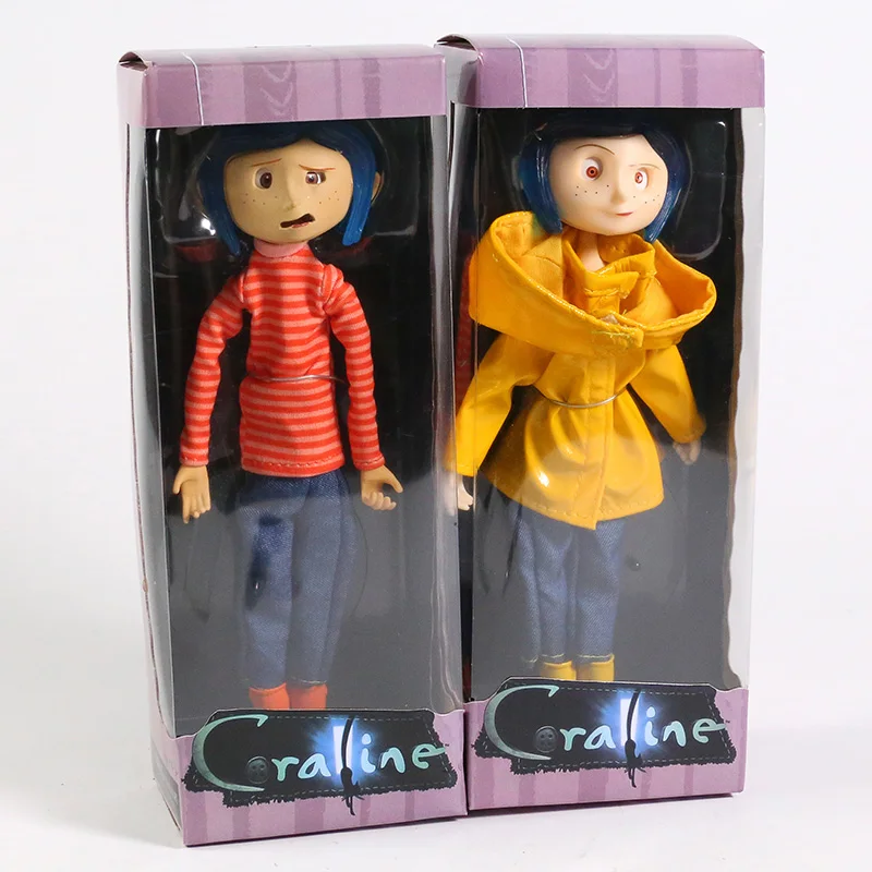 Coraline Bendy Doll Striped Sweater Raincoat Action Figure Collection Toy Gift