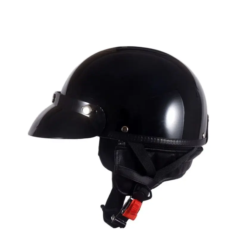 

1/2 Motorcycle Motorbike Rider Half matte Retro Helmet Visor With Collar Vespa Open Face Half Motor