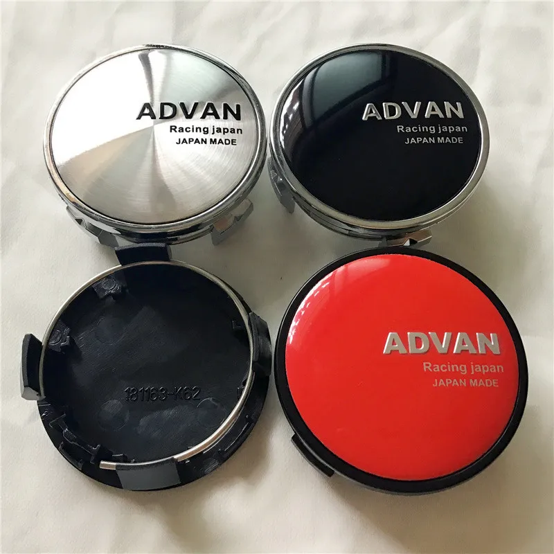 4pcs 62mm For ADVAN Car Wheel Center Cap Hubs Emblem Badge Auto Styling Dusproof Decal Cover