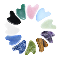 Natural Jade Gua Sha Scraper Facial Massager Tool Rose Quartz Guasha Massage Board Face Lift Slim Gouache Scraper Scraping Plate