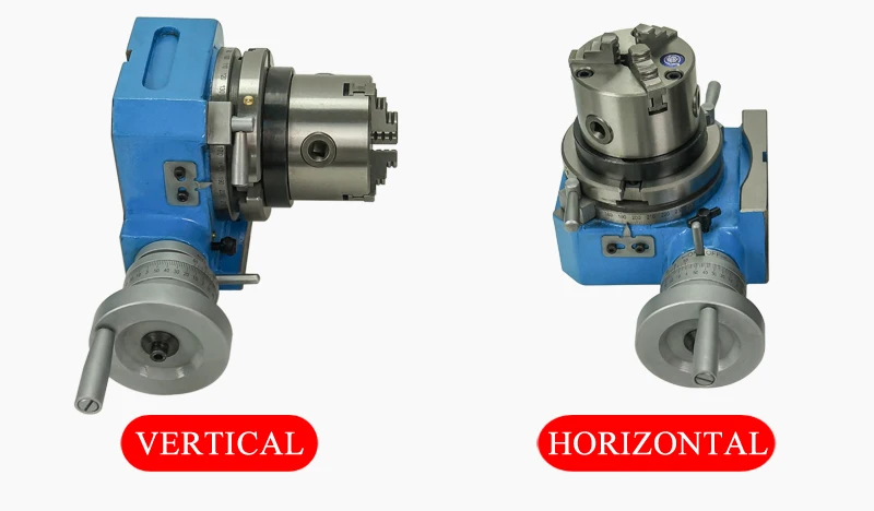 CNC 수평 수직 인덱싱 테이블 회전 테이블 분할기, CNC 밀링 헤드 테일스톡, 3 턱 선반 척, 4-6 인치, 80mm, 125mm