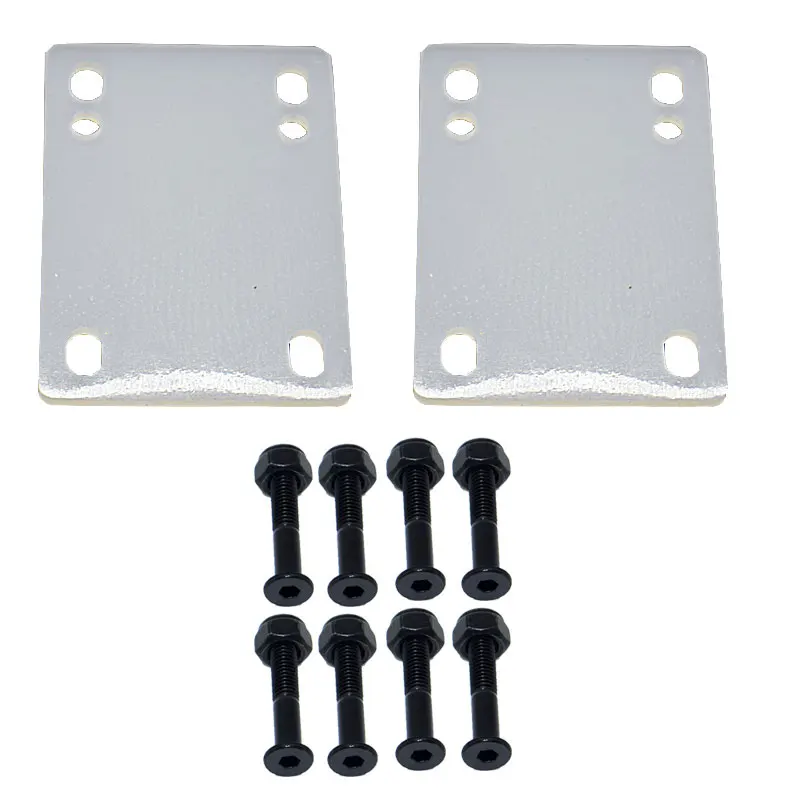 2pcs Skateboard Riser Pad 6mm 3mm 11mm Silica gel Rubber Gaskets Screw for Longboard Dance Board Double rocker super Shockpads