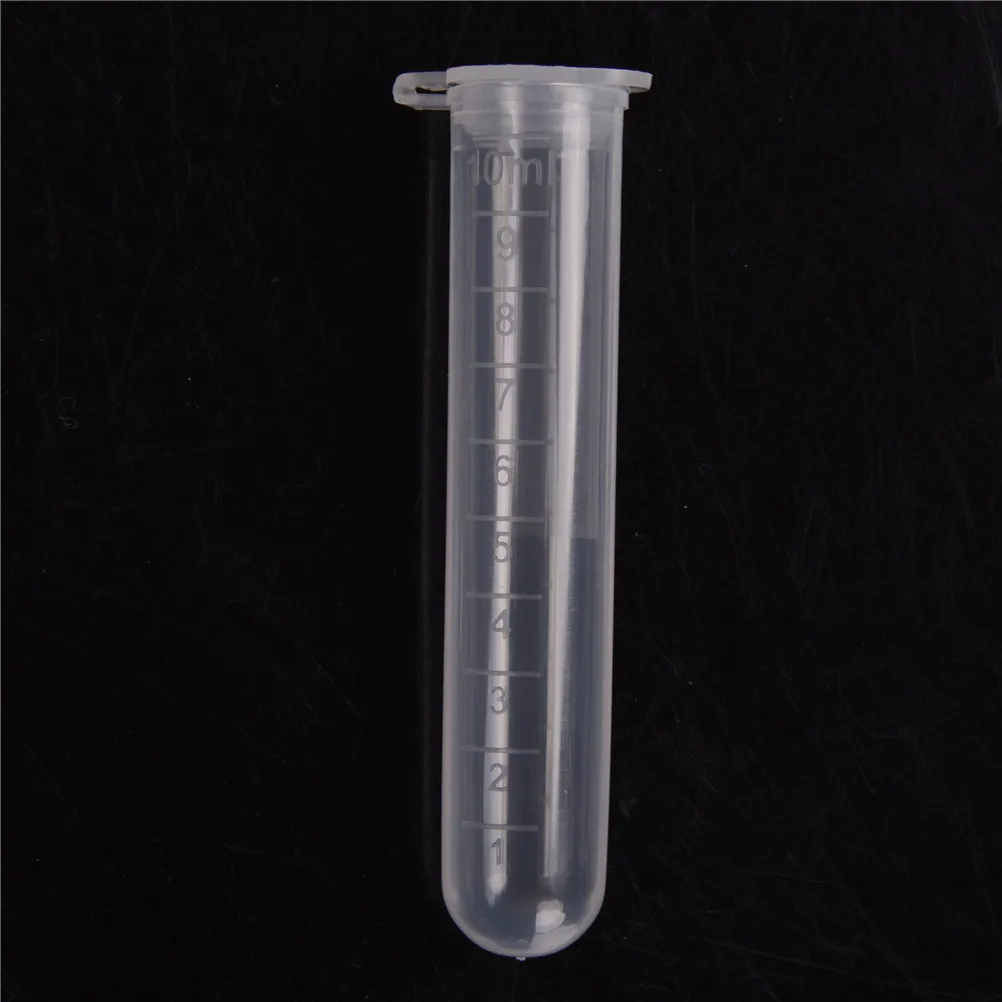 20Pcs 10ml Plastic Centrifuge Lab Test Tube Vial Sample Container With Cap