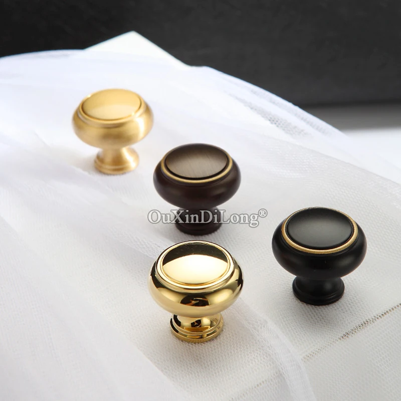 

Exquisite 10PCS Solid Pure Brass Round Furniture Handles Drawer Pulls Cupboard Wardrobe Kitchen TV Wine Cabinet Pulls Knobs