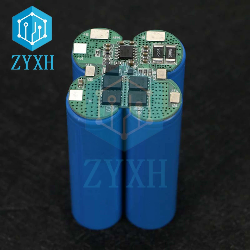 BMS 4S 15A 14.8V 18650 Li-ion Lithium Battery Charge Board Plum Shape Common Port Overcurrent Protection For Electric Tools