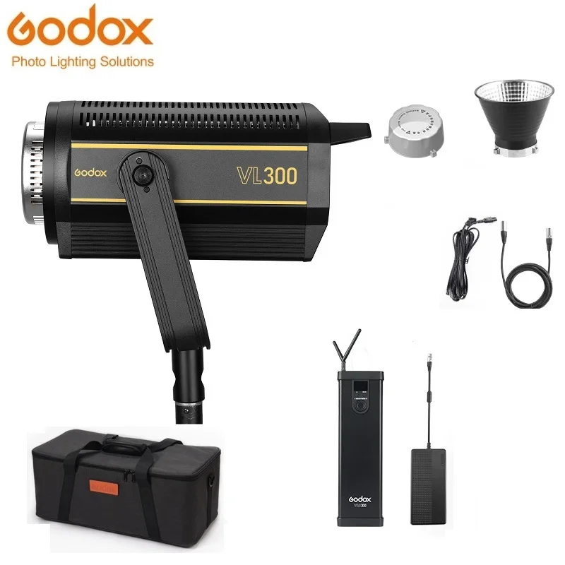 Godox VL300 COB Continuous LED Video Light 300Ws 5600K Bluetooth 2.4 Wireless Bowens Mount CRI95+ Supports APP For Photography