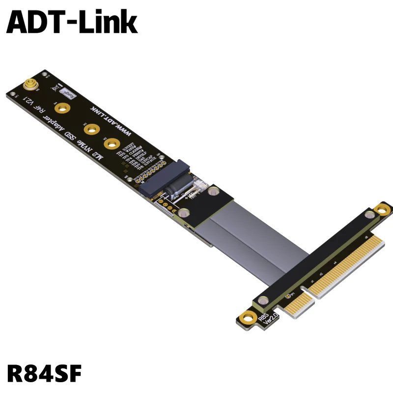 

PCIe 8x extension cable M.2 key-M NVMe SSD adapter board supports PCI-E3.0x8 ADT gen3 32G/bps High-speed signal transmission