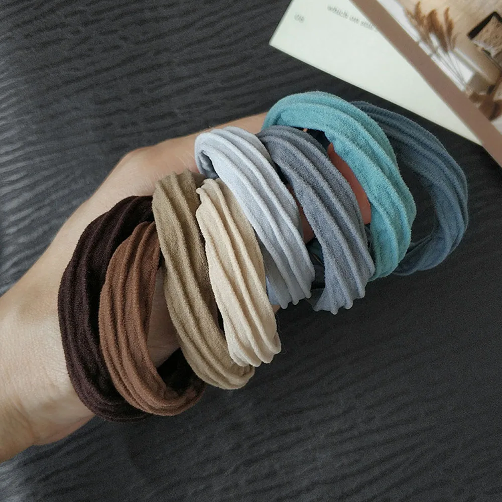 

10Pcs/Set Women Basic Elastic Hair Bands Scrunchie Ponytail Holder Headband Colorful Rubber Bands Fashion Hair Accessories