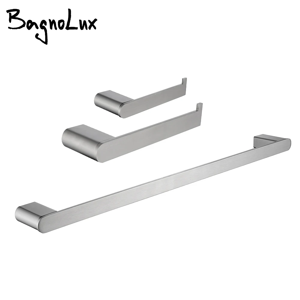 Parede em Suporte do Papel Higiênico Barra de Toalha Banheiro e Cozinha Acessórios de Hardware Cromo e Preto Aço Inoxidável de