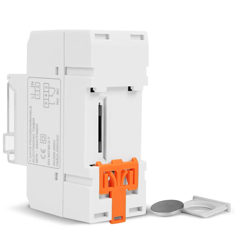 TM919 5V 12V 24V 110V 230V Weekly 7 Days Programmable Digital Time Switch Relay Timer Control 16A Din Rail Mount