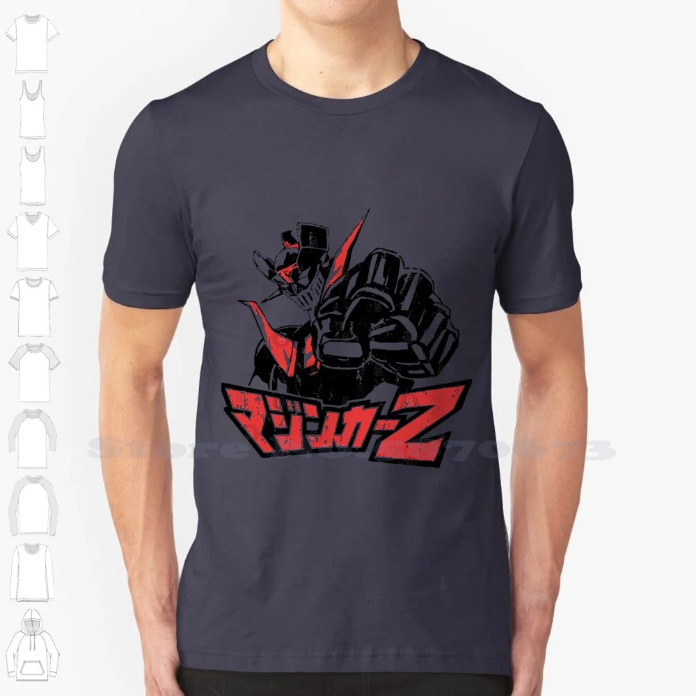 Mazinga Z-Black&Red 100% Pure Cotton T-Shirt Z Anime Go Nagai Japan Koji Manga Mazinga Retro Robot Vintage Yexart