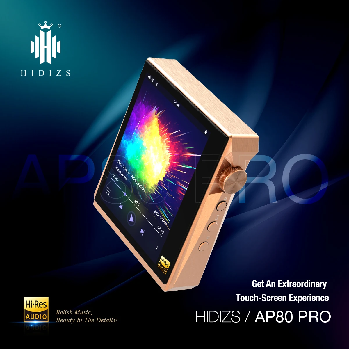 Hidizs reproductor de MP3 HiFi dual ESS9218 AP80PRO Bluetooth música con pantalla táctil portátil FLAC LDAC USB DAC DSD 64/128 FM Radio DAP