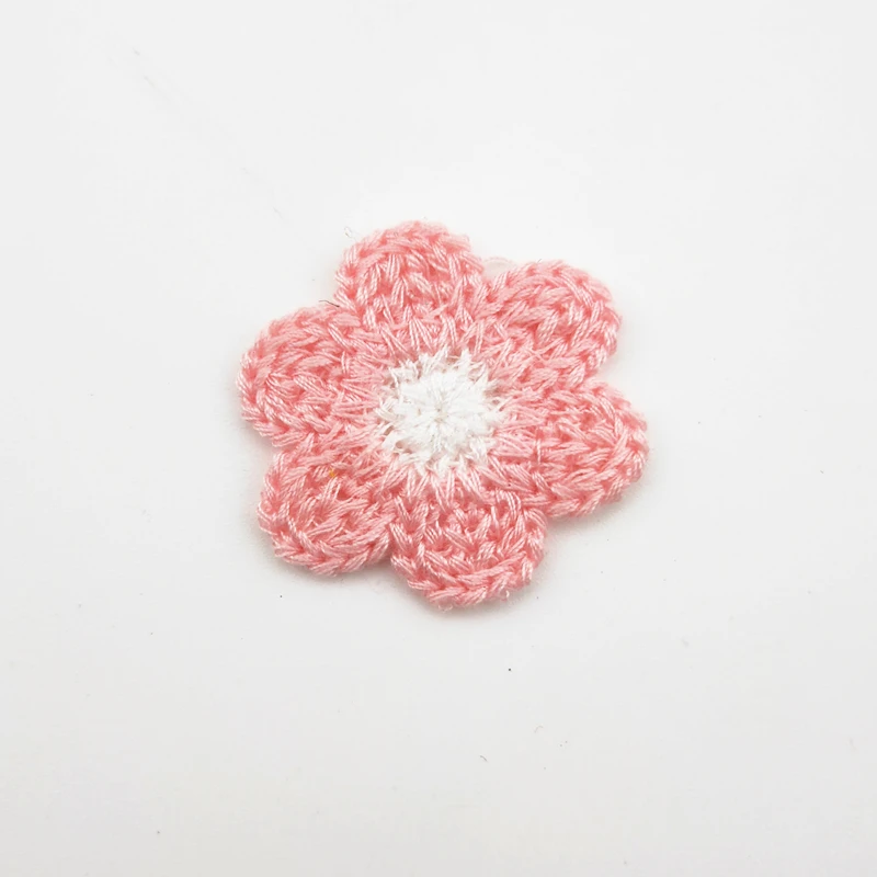 30 Stück 3,5 cm Wollblumen-Applikationen für DIY-Kleidung, Hüte, Schuhe, Handarbeiten, Nähzubehör, Patches, Kopfbedeckungen, Haarspangen, Dekorationszubehör – Detail 2