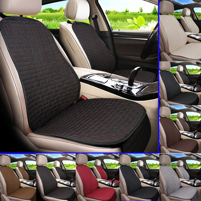 Car Seat Cover Front/Rear Flax/Linen Seat Cushion Protector Pad Black/Red/Beige/Grey/Coffee/Brown For Audi A3 A5 D2 X45