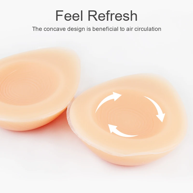 ONEFENG Hot Sale Silicone Breast Forms Triangle Teardrop-shaped for Shemale Transgender Artificial Prosthesis 300-1400g/Pair