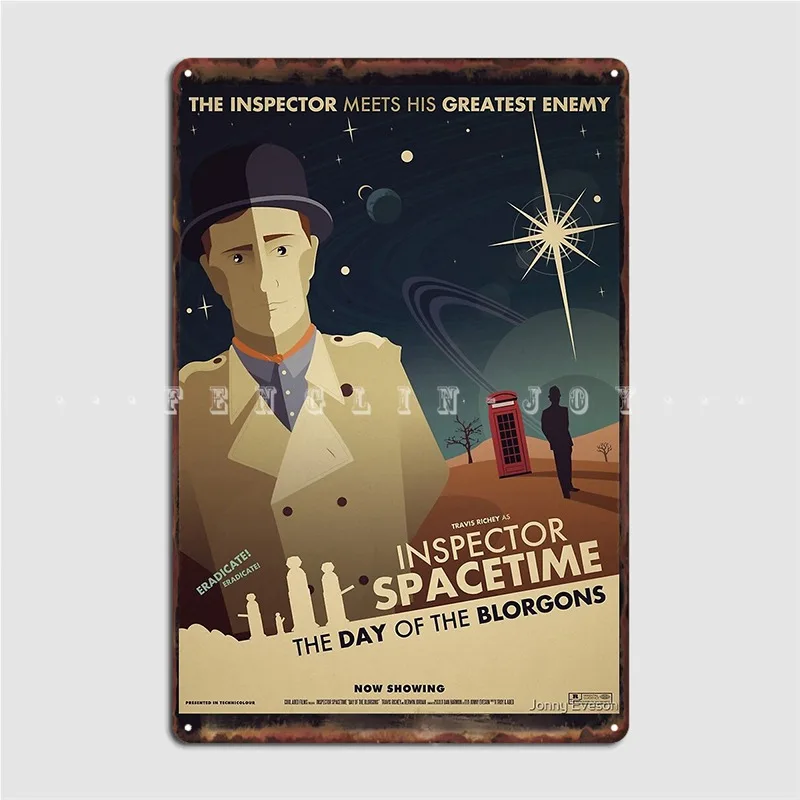 Inspector Spacetime: Day Of The Blorgons Metal Sign Club Home Pub Garage Design Wall Decor Tin Sign Poster