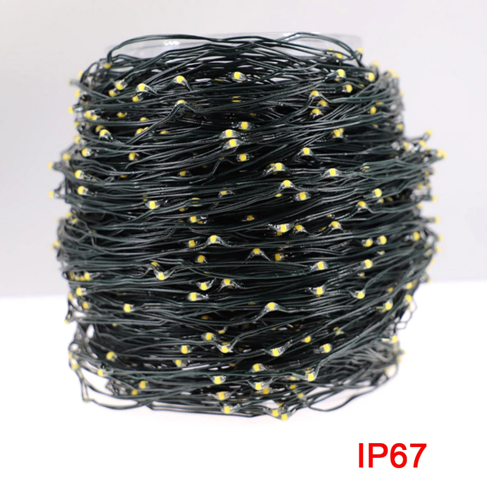 10M 20M Solar LED String Licht PVC Abgedeckt Kupfer Draht String Solar Power Fee Lichter Wasserdichte Led-String garten Dekoration