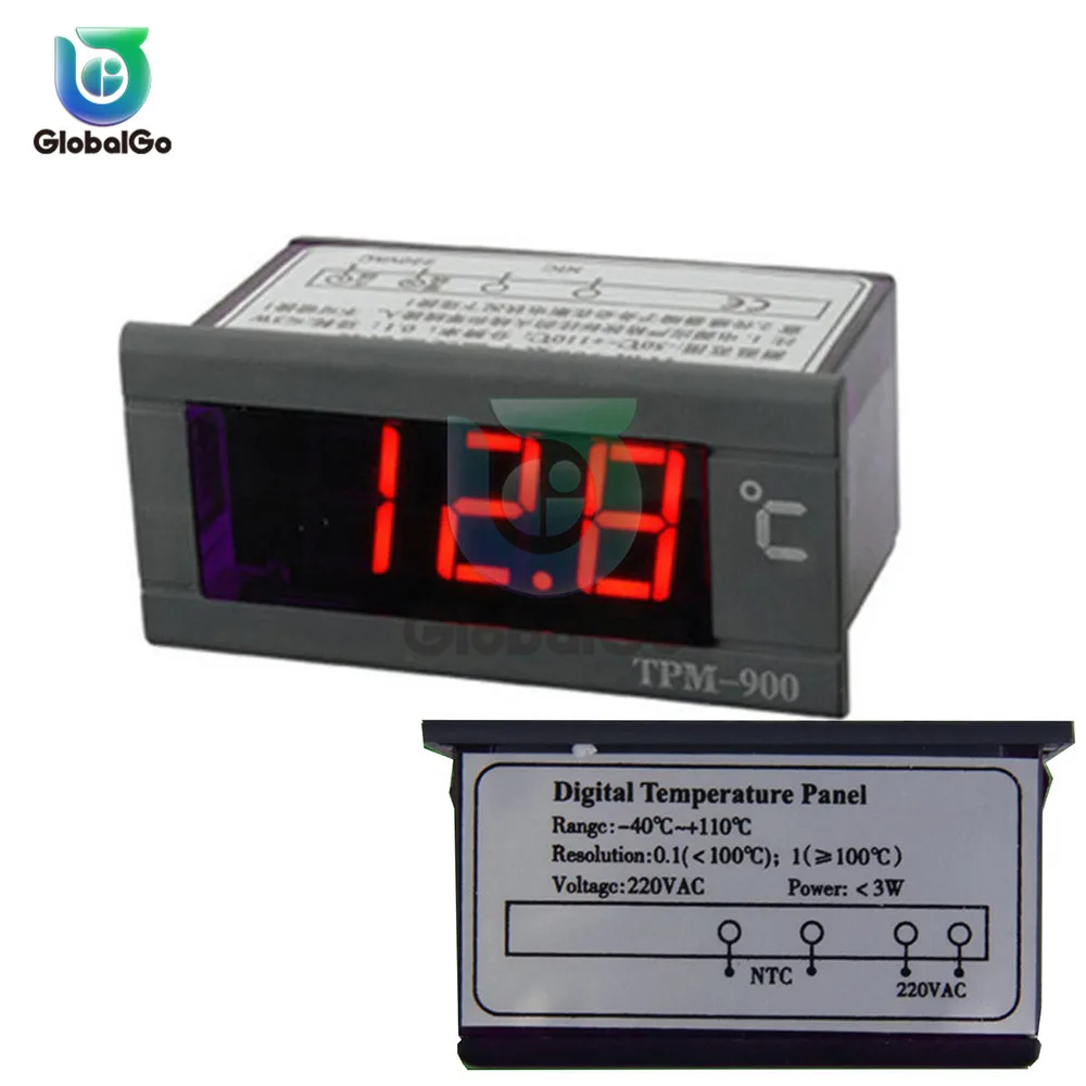 AC 220V Digital TPM-900 Thermometer Temperature Sensor Meter Pyrometer -40~110 Celsius Indoor Outdoor Termometro Detector