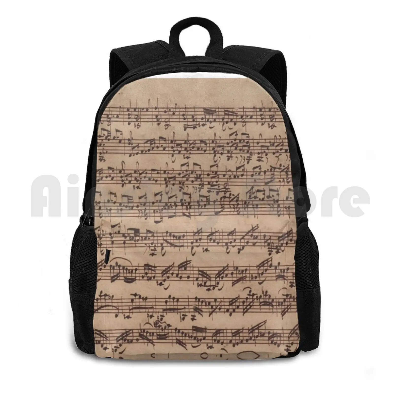 Bach Outdoor Hiking Backpack Waterproof Camping Travel Violin Bach Solo Music Orchestra Viola Cello Baroque Manuscript