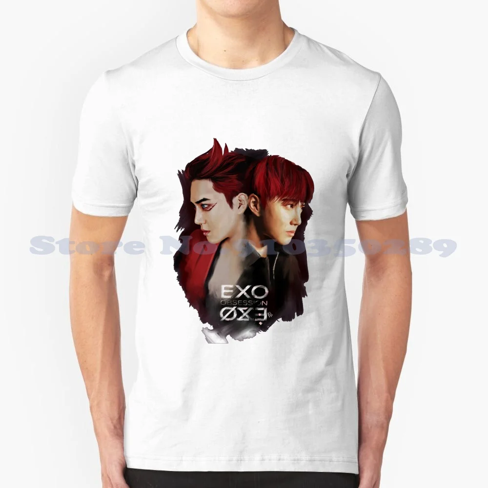 Suho Fanart 100% Cotton T-Shirt Fanart Suho X