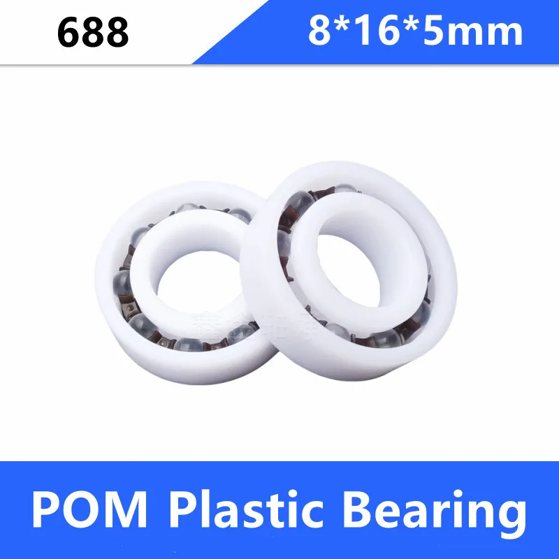 

50pcs/lot 688 8mm POM Plastic bearings with Glass balls 8x16x4mm nylon bearing 8*16*5mm