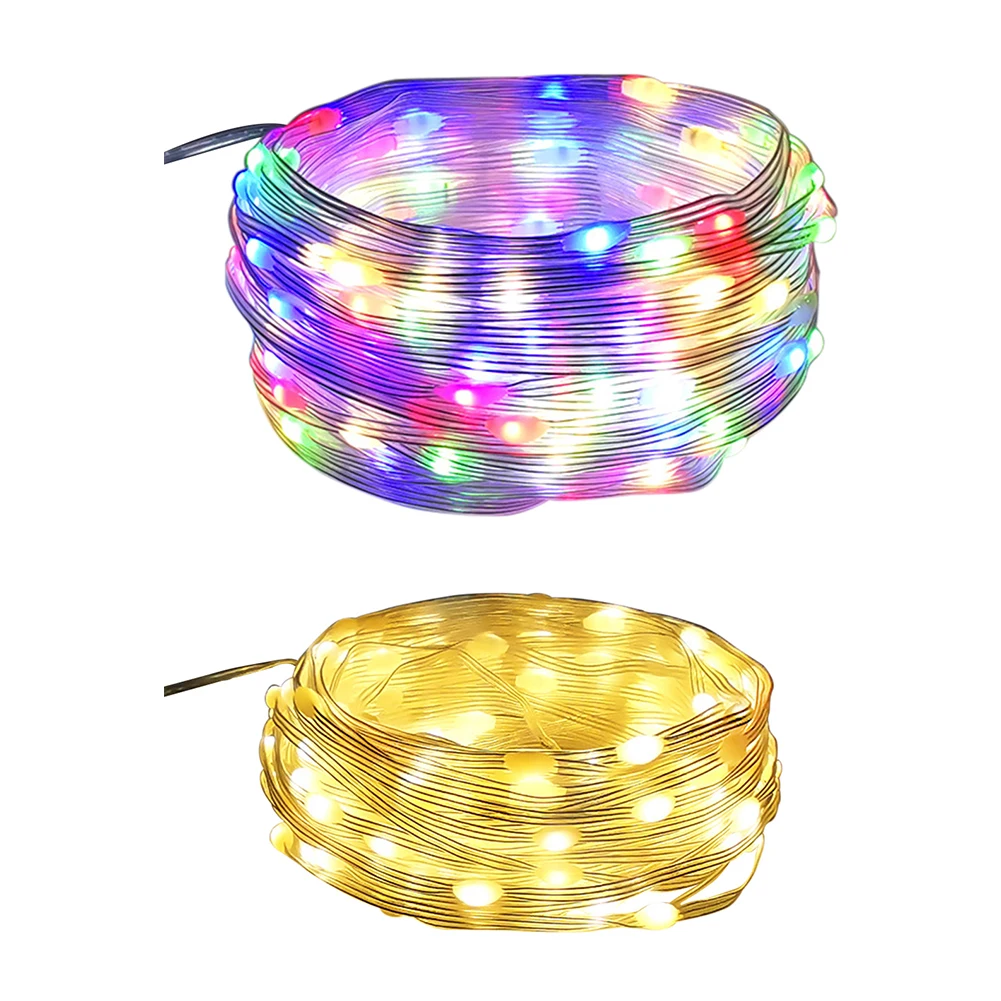 

10/20m LED String Lights Colorful Solar Fairy Outdoor Garden Festival Decor Outdoor Solar Garden Flicker Landscape Yard Lamp