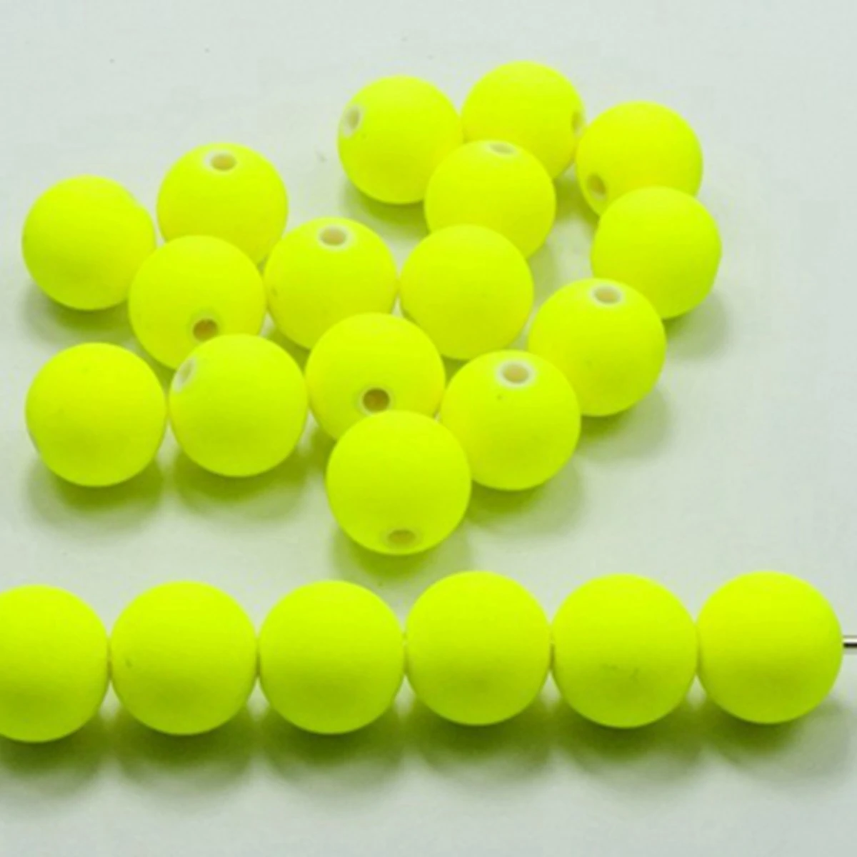 DIY Fluo Neon Beads Acrylic Round Beads 6-10mm(3/8\