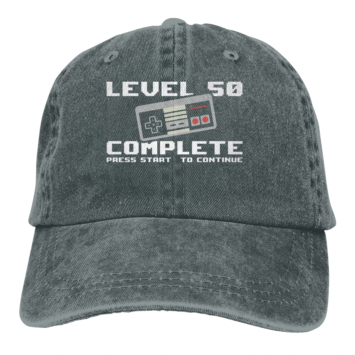 Adjustable Solid Color Baseball Cap Level 50 Complete 1968 Gamer 50th Birthday Gift Washed Cotton  Born in 1971 Sports Hat