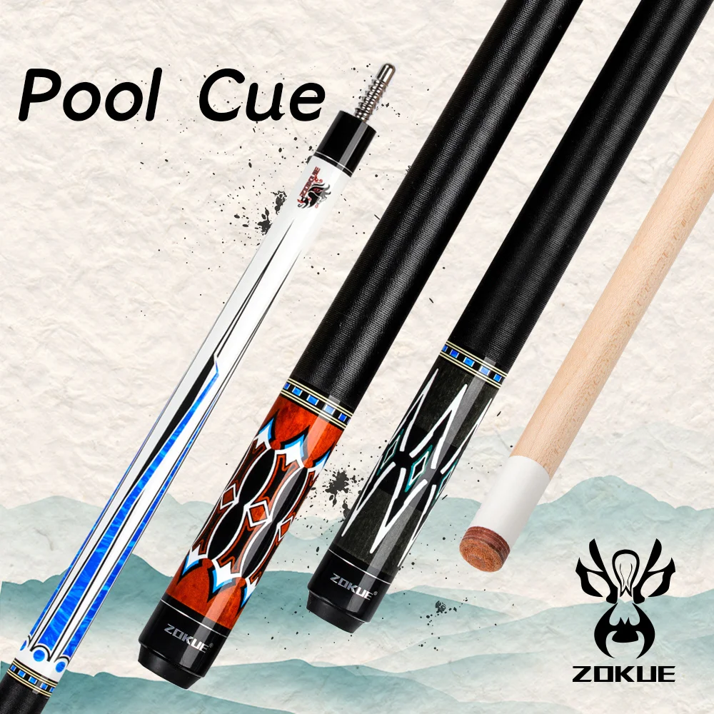 

ZOKUE Billiard Cue Stick 160cm 12.75mm Pool Cue Weight Adjustable Radial PinIrish Line Kit Suitable For Tall Mighty People