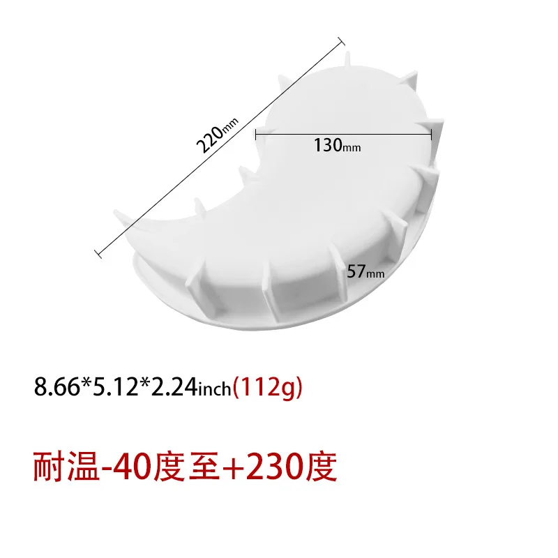 1 sztuk chiński Yin Yang formy ciasto formy 3D silikonowe Tai Chi Moldes De Silicona do ciast czekoladowe Brownie deser z musu — zdjęcie 6