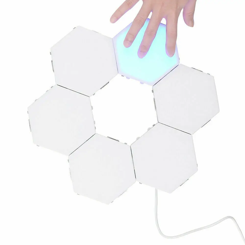 Lampe tactile LED quantique modulaire, couleur réglable, avec câble usb et télécommande, UK/EU/US/AU
