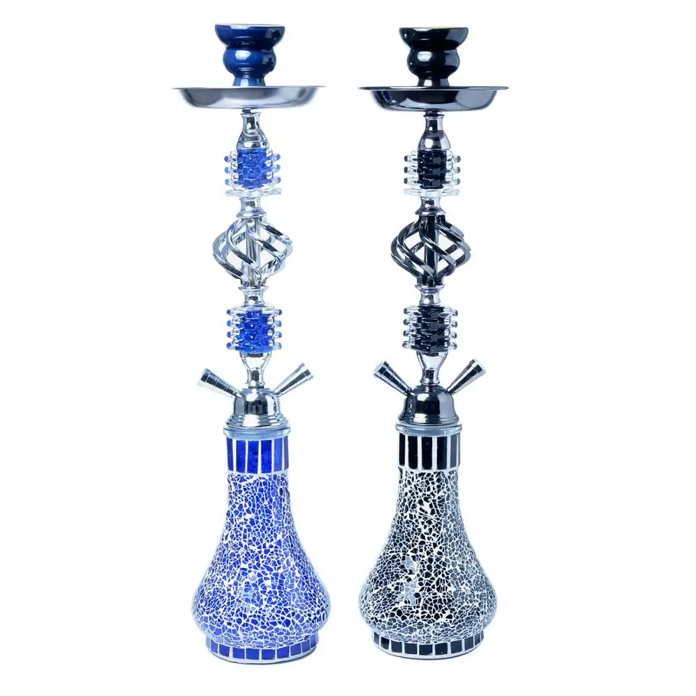 55cm Height Luxurious Arab Hookah Shisha with 4 Hose Pipe Arabian Chicha Set Bar Club Party Nargile Smoking Accessory Bowl Kit