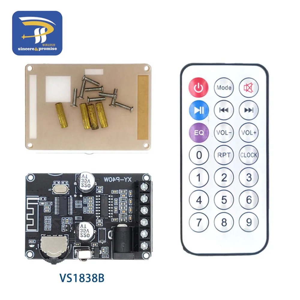 30W 40W Stereo Bluetooth Receiver Power Amplifier Dual-Channel Board 12V 24V High Power Digital Module for DIY XY-P40W