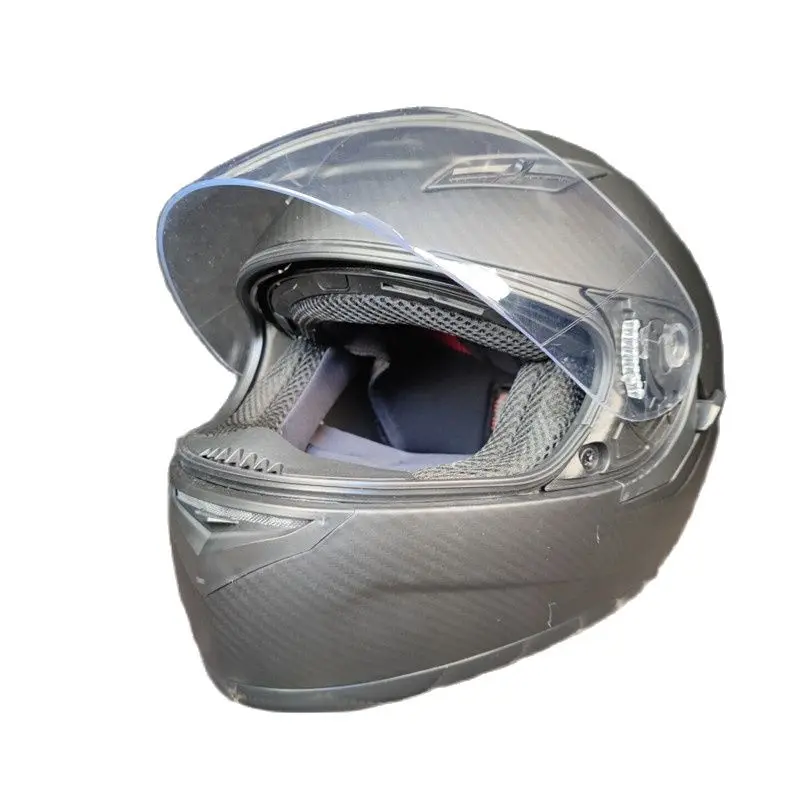 Full Face Helmet Motorcycle Casco Moto De Motociclista Double Lens Capacete Gloss Black S M L XL XXL 55 to 64cm