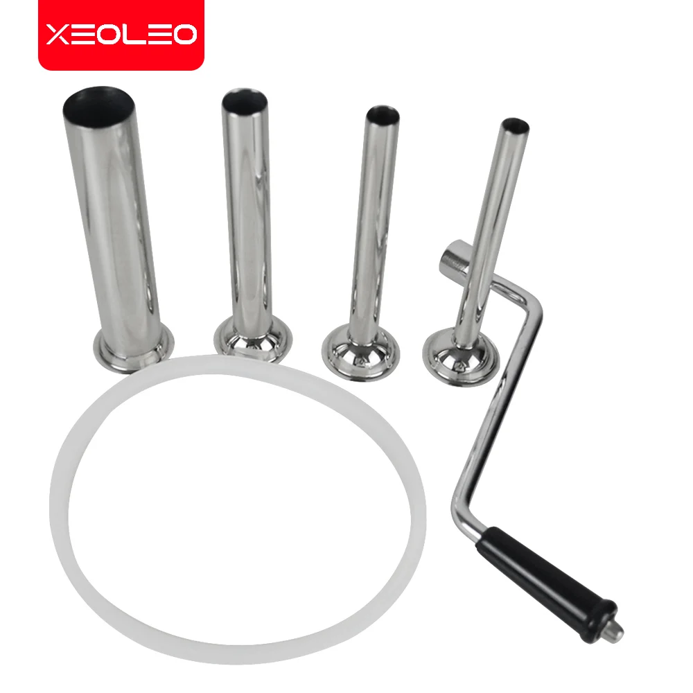 XEOLEO 10 л ручная насадка для колбас из нержавеющей стали, вертикальная машина для изготовления колбас, 5 наполнительных ворон для рекламы