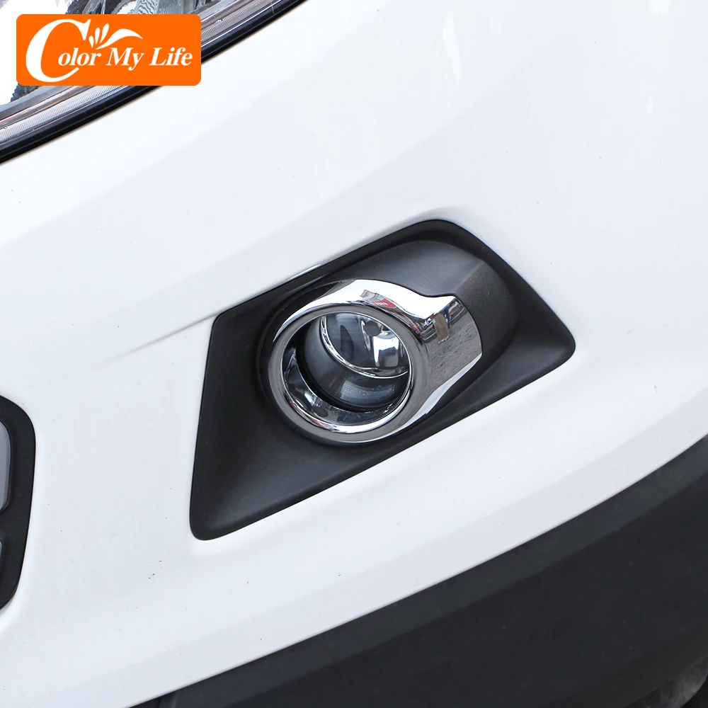 Car Styling for Ford Ecosport 2013 2014 2015 2016 2017 ABS Chrome Front Head Fog Light Lamp Cover Trim Foglight Frame