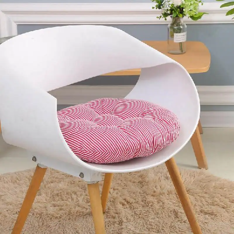 

Cotton Linen Office Chair Cushion Round Seat Pad For Dining Stool Chair Back Pillow Coussin For Home Sofa Decorative Cushions