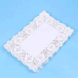 140-Pieces Paper Doilies Rectangle Cake Box Liner For Birthday Party Wedding Tableware Decoration