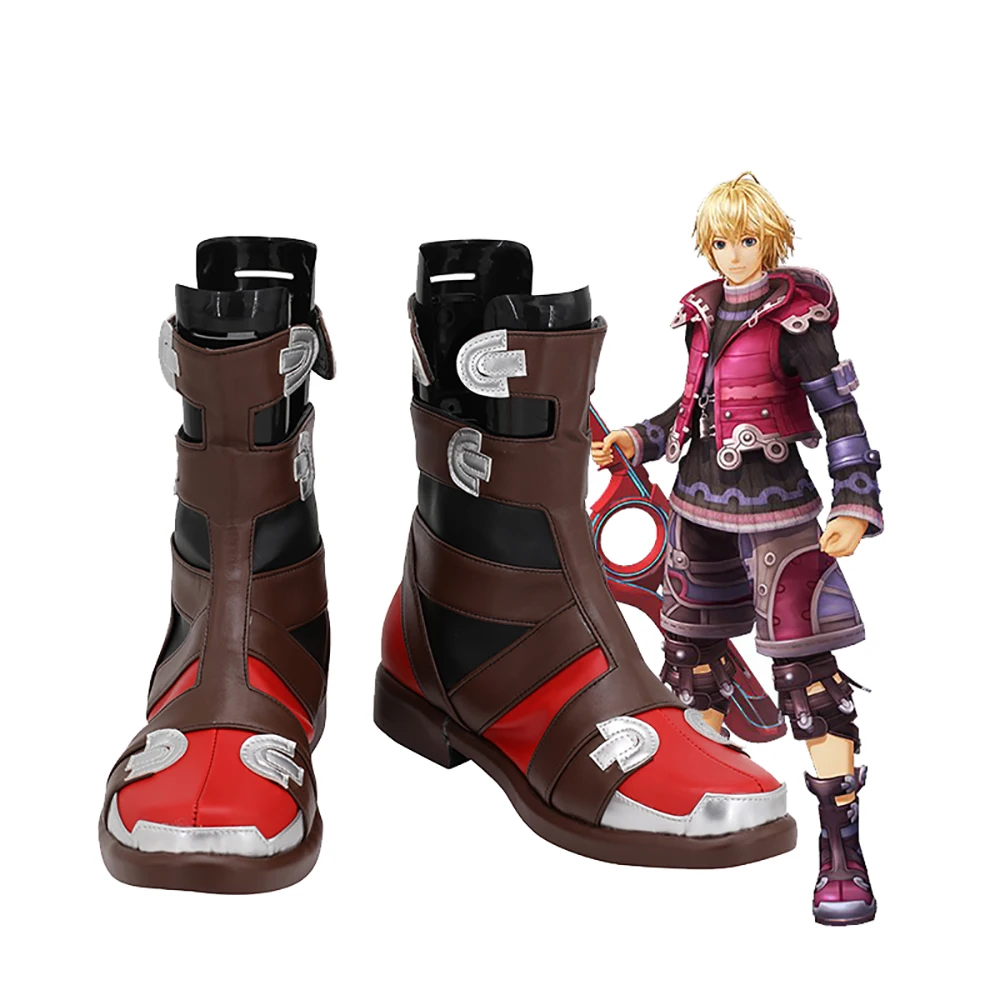 

Xenoblade Chronicles Shulk Cosplay Boots Customized Leather Shoes for Boys and Girls