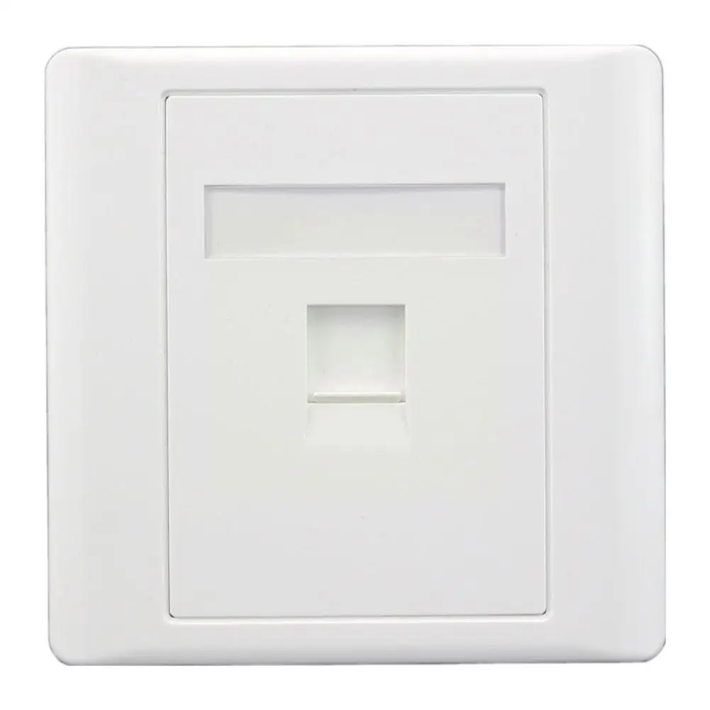 Computer Network Cable Socket Wall Plate One Port Single Socket Panel RJ45 Network Ethernet 6 CAT Type LAN Outlet T2C5 Face J8K8