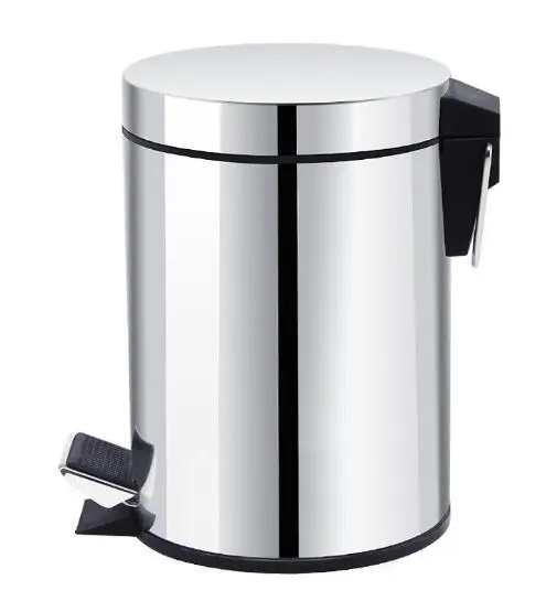 Round 12L/20L Stainless Steel Step Trash can Dustbin Waste basket Garbage Container Kitchen Rubbish bin Trash Can Waste Storage