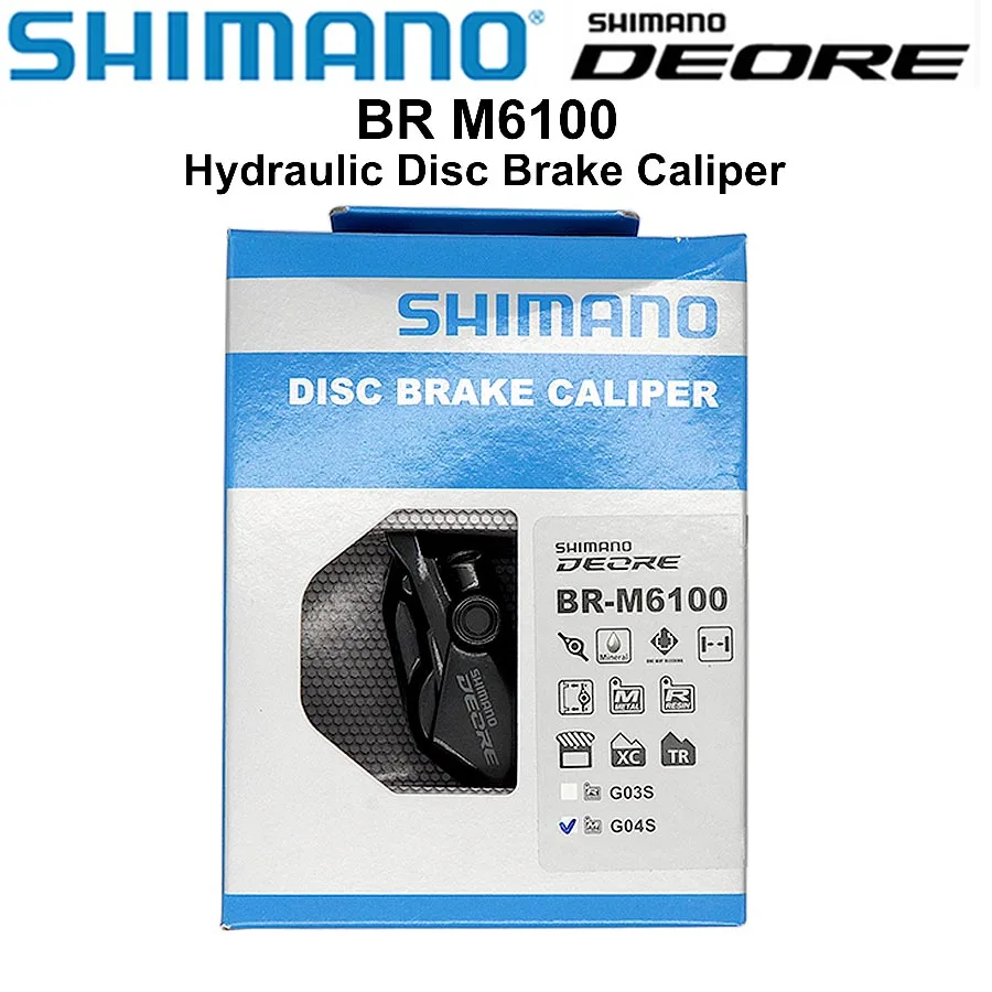 

Shimano DEORE BR M6100 2-поршневые гидравлические суппорты дискового тормоза с колодками G03S G04S G05S BR-M6100, тормозные суппорты для велосипеда MTB