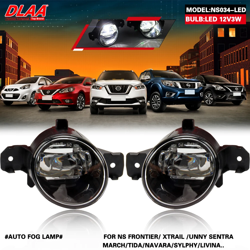 

FOR Nissan Frontier Almera Livina Sylphy X-Trail Navara Teana LED Fog Lamp Spotlight Sport Light Lamp Lampu - 1 Pair