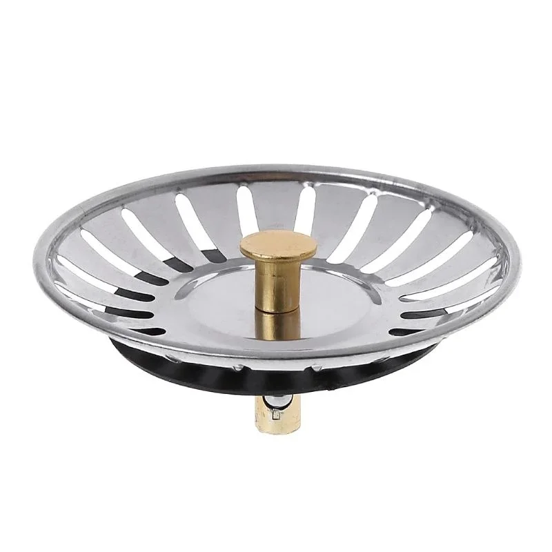 1pcs Stainless Steel Sink Strainer Plug Kitchen Waste Drain Filter Basket Water Stopper Bathroom Wash Basin Hardware Accessories