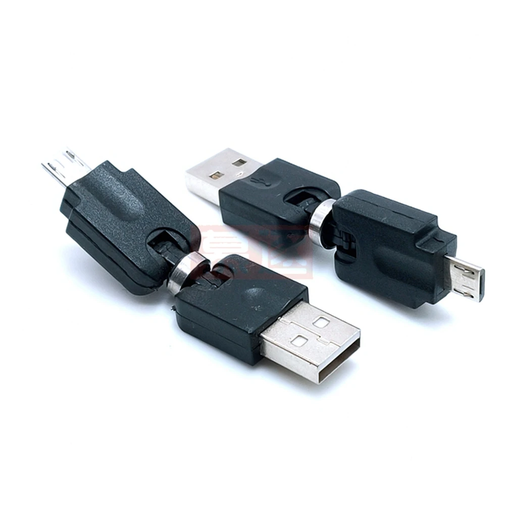 MICRO USB 2.0 ชายไปยังUSBชาย 360 องศาการหมุนสายเคเบิลขยายอะแดปเตอร์ใหม่