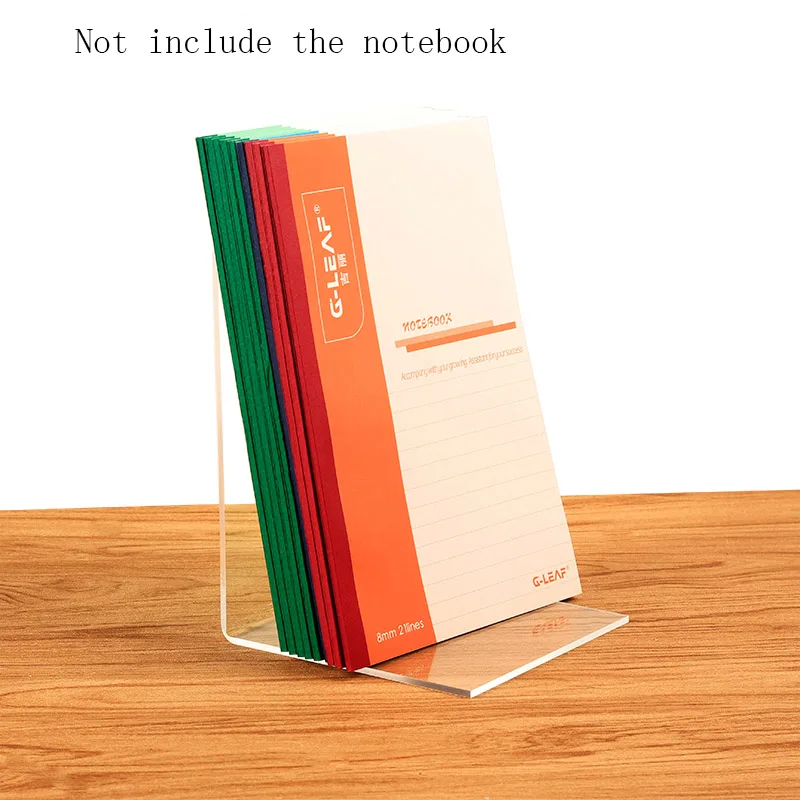 1 pc Transparent  Acrylic Plasic Bookends Office Home Stationery School Shelf  Thickness 4mm