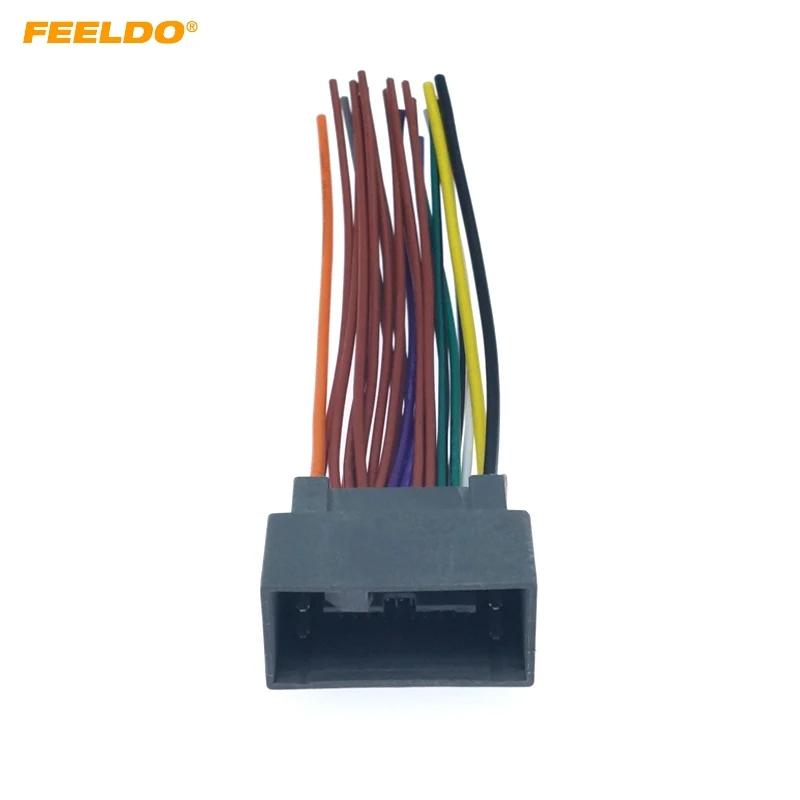 

FEELDO Car Radio Audio 24Pin Interface Wire Harness Plug Cable for Honda Install Aftermarket CD/DVD Stereo Adatper #HQ6349